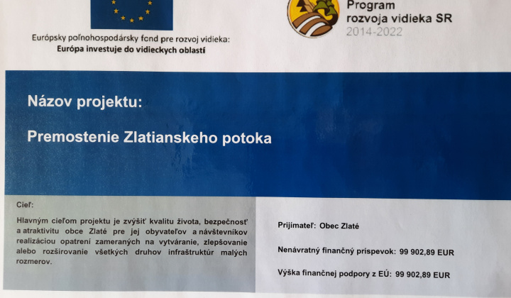 Fotka - PREMOSTENIE Zlatianskeho potoka